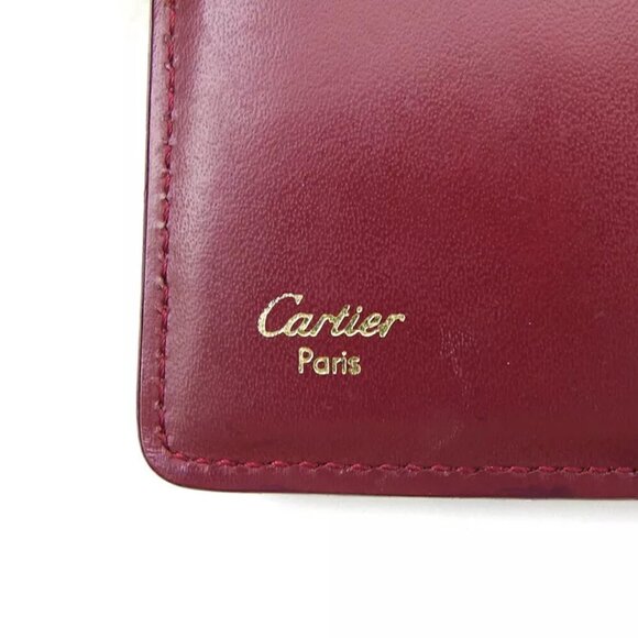 Cartier Key Case Masteline Boldeaux Leather Authentic Used - Picture 8 of 9